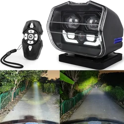 POVTOR 360 Degree Rotate Remote Control Search Light LED Laser Spotlight For Marine Boat High Brightness Off Road Auxiliary Lamp