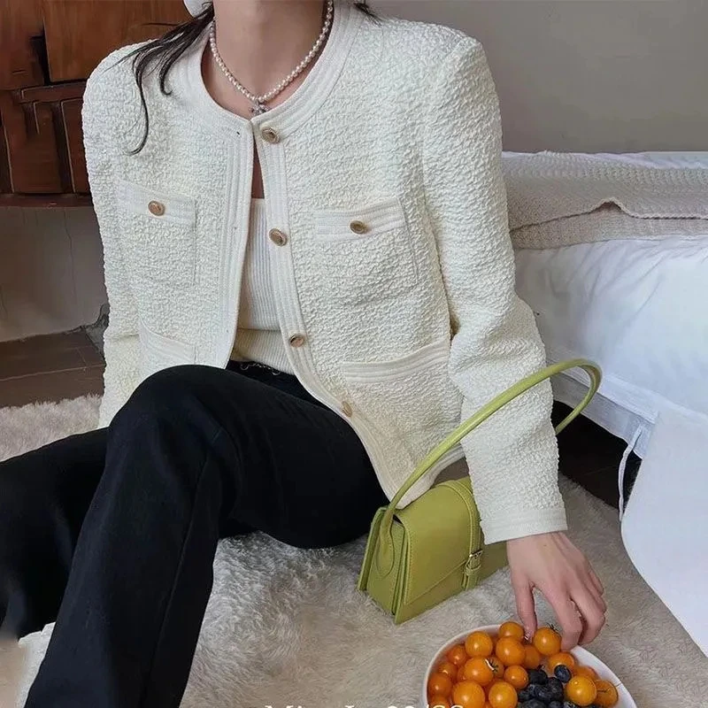 

Women's 2023 Spring Autumn Fragrant Coat Sweet Celebrity Short Fashion Jackets Ladies