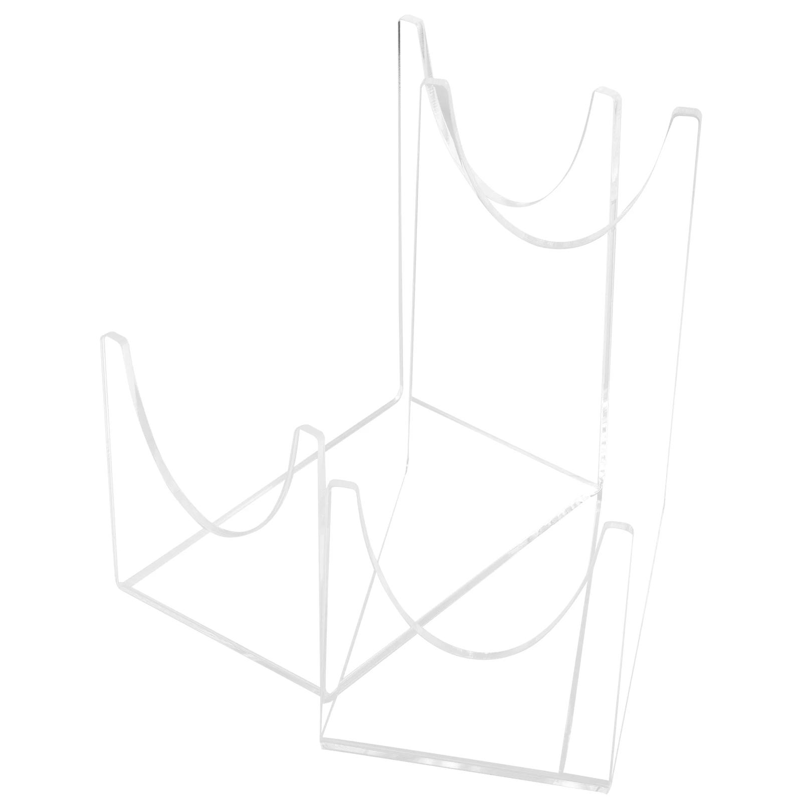 

2Pcs Sword Display Stand Acrylic Sword Holder Desktop Organizer Rack Clear Unique Design Home Decor Protective Storage