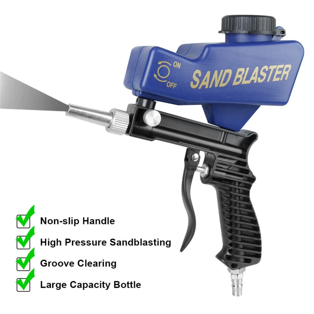 Handheld Small Pneumatic Sandblasting Gun Portable Pneumatic Sandblasting Gun For Heavy Duty Work Home Appliance Maintenance