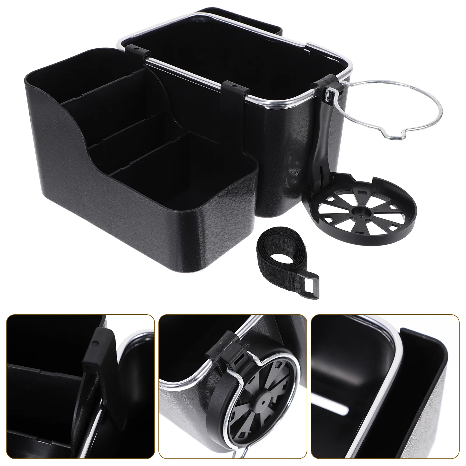 

Car Storage Organizer Box Increased Capacity For Phone Cup Keys Central Armrest Container Console Organizer