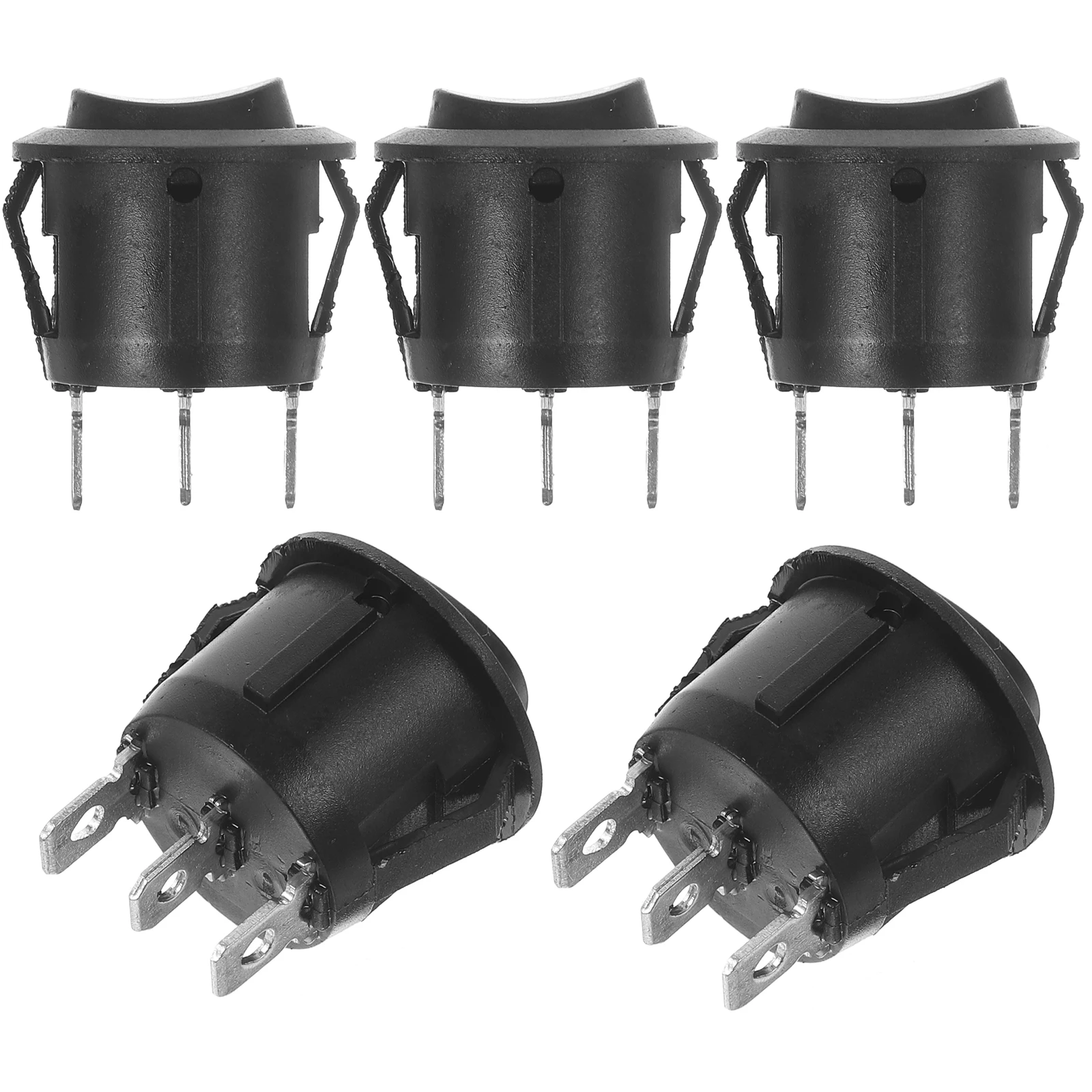 

5 pcs 3 23Mm Car Round Rocker Push Button Switch Small Durable Single Pole Double Throw Control For Boat Water Dispenser Easy