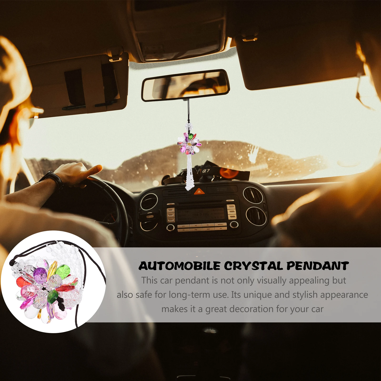 

Car Decorations Crystal Pendant Accessories The Artificial Rear View Mirror