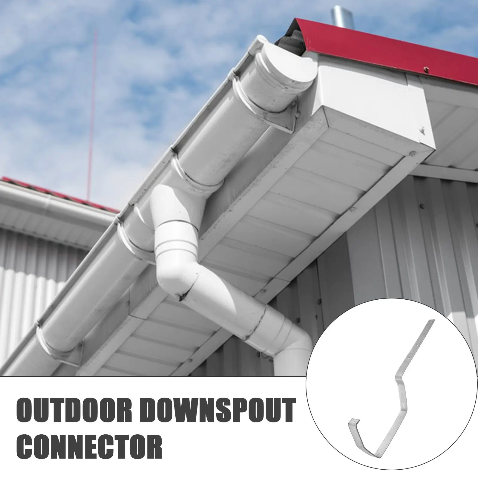 2 Pcs Gutter Bracket Rain Accessory Heavy Duty Holder Brackets Holders