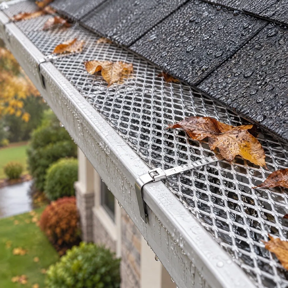 Aluminum Mesh Gutter Cover for Home Use to Maintain Gutter Functionality Through Extended Exposure to Elements