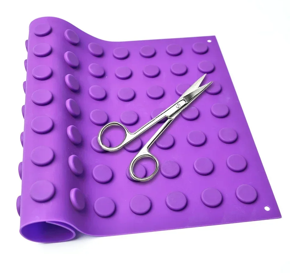 3pcs Arrival purple color silicone reusable  Magnetics Instrument surgicsal Mat instrument surgicsal mat/30*40cm