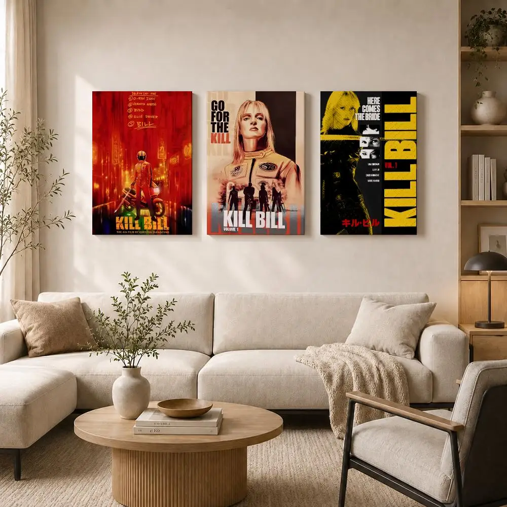 Kill Bill V-Volume 1 Classic Action Movies Framed Wall Painting HD Inner Frame Canvas Poster Bedroom Room Hallway Wall Art Decor