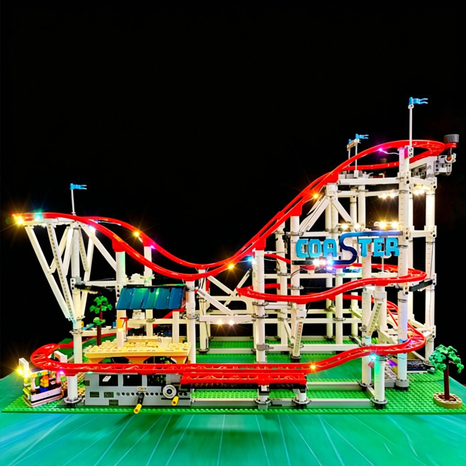 LYBMTWF LED Lighting Kit Compatible with Lego 10261 Roller Coaster Building Blocks (NOT Include The Model Bricks)