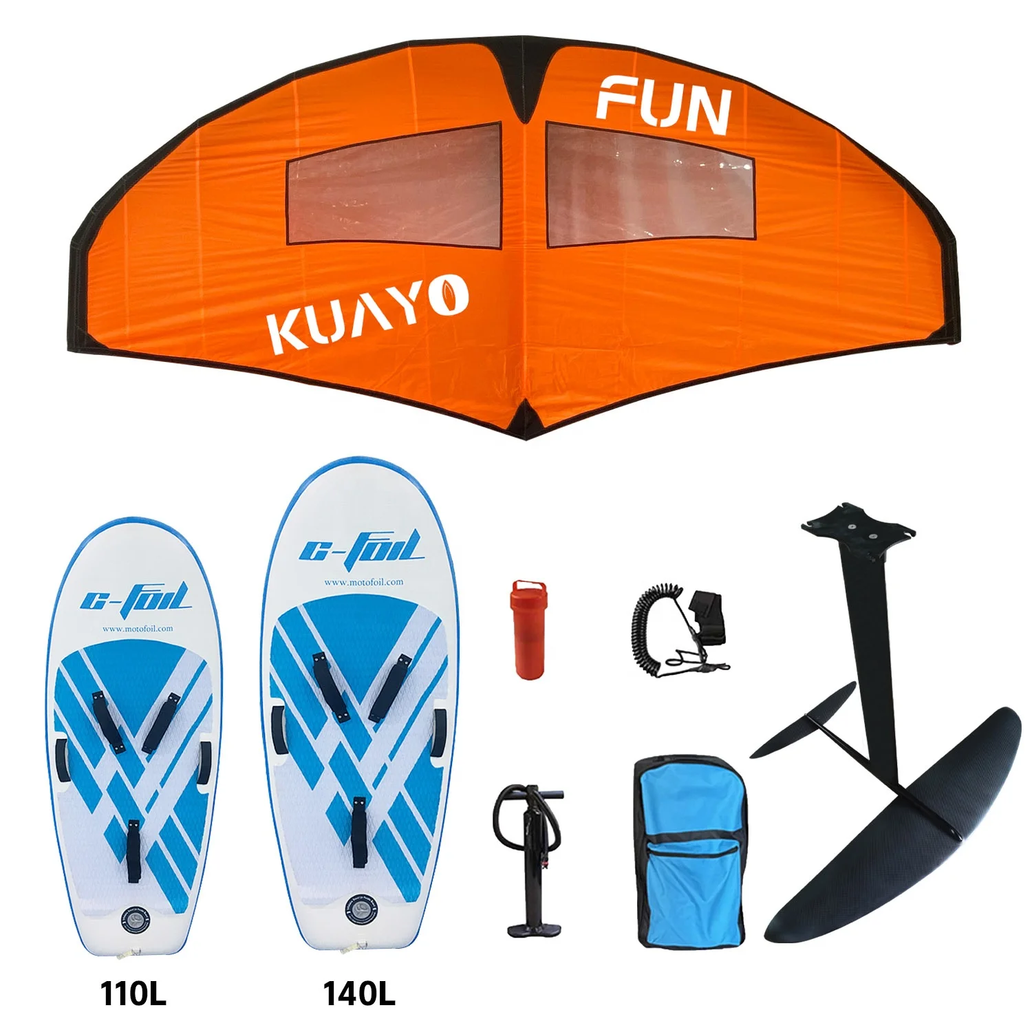Water Sports Popular 3 Sets Surfing Inflatable Board Wing Foil Hydrofoil Kitesurf Wingfoil Windsurfing Waterplay Set for Sale