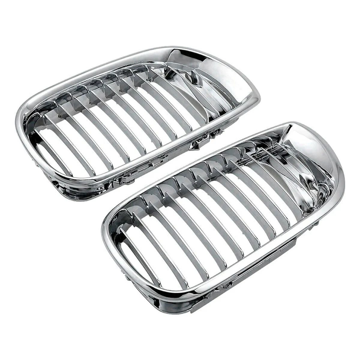 Automobile Forward Air Grille Chrome Ghost Mask Suitable For BMW E46 4-Door 2002-2005 51137030545 51137030546