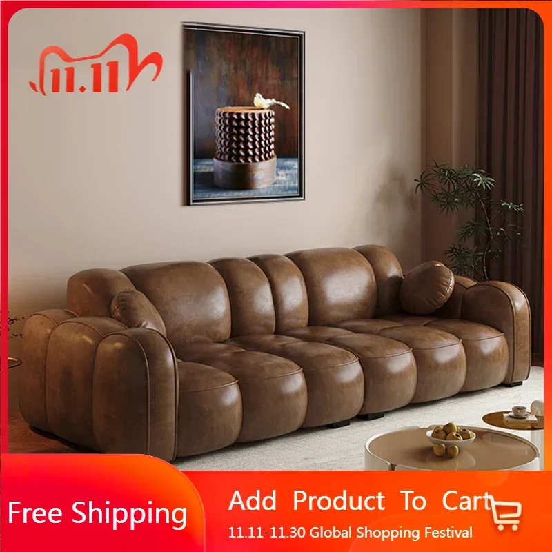 

Modern Minimalist Living Room Sofas Cloud Nordic Floor Leather Sofas Lounge Relaxing Filling Tumbonas Playa Trendy Furniture