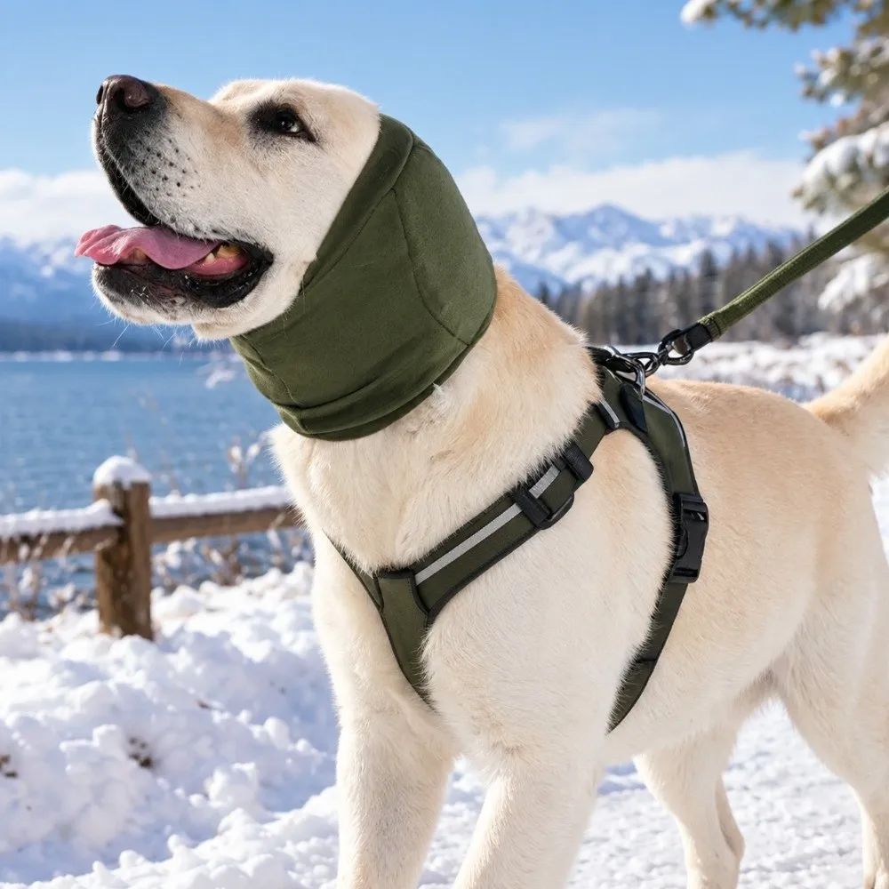 Adjustable Dog Calming Earmuff Anti Anxiety Soundproof Dog Grooming Ear Muff Soft Soothing Ear Cover Blowing Drying