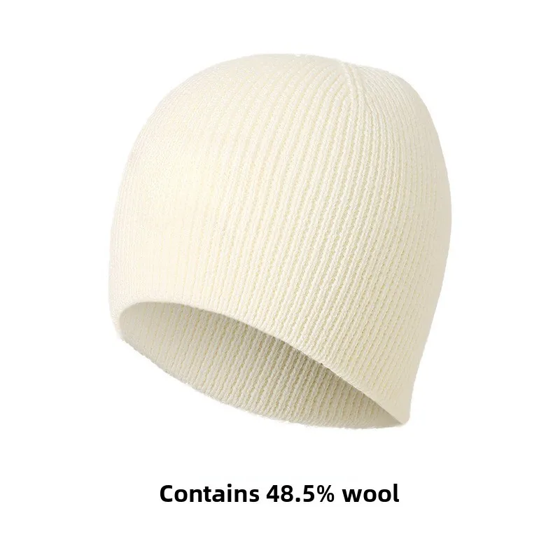 Berretto da sci in lana merino di nuovo stile - Cappello con fodera per casco lavorato a maglia unisex