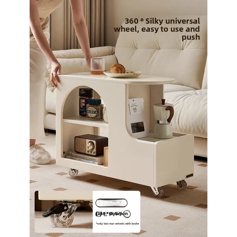 

Кремовый ветер съемный небольшой двухтактный столик для гостиной двухтактный журнальный столик рядом с домашним диваном