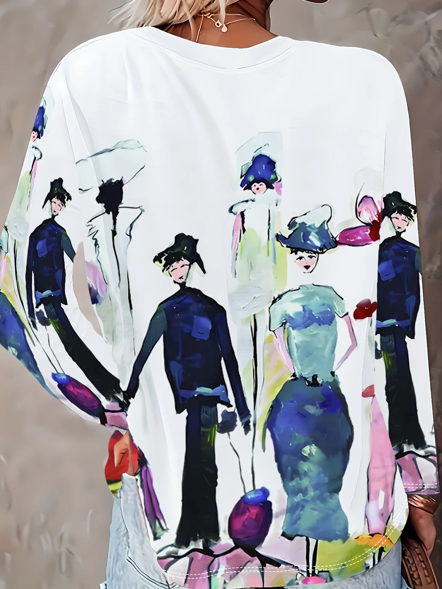 Kadın T-Shirt Uzun Kollu 3D Su - Women'S Fashion Tops incelemesi ve fiyatı