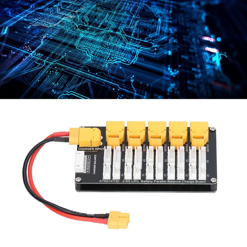 Lipo Battery Charging Board Parallel XT30 XT60 Plug 2‑6S Lithium Batteries For IMAX B6 Charger Electronic Components