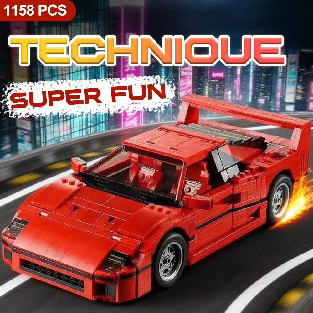 Novo clássico conjunto de blocos de construção de carro esportivo de corrida crianças presente de natal coletor modelo carro brinquedo para meninos crianças entusiastas de carros de corrida