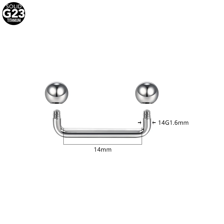 Titanium Piercings Double Ball Staple Micro Dermal Anchor Bars