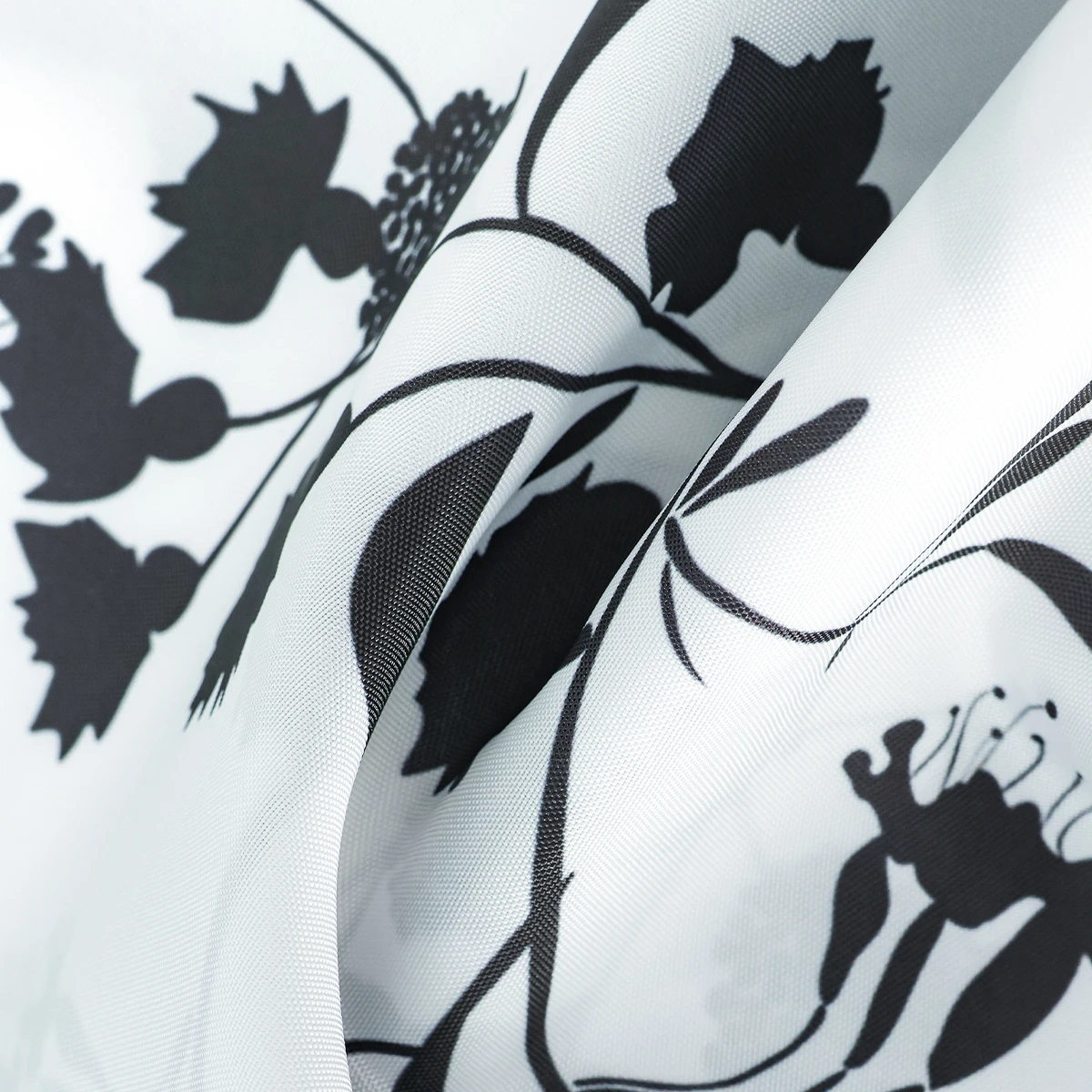 Floral silhouette waterproof shower curtain 1pcs