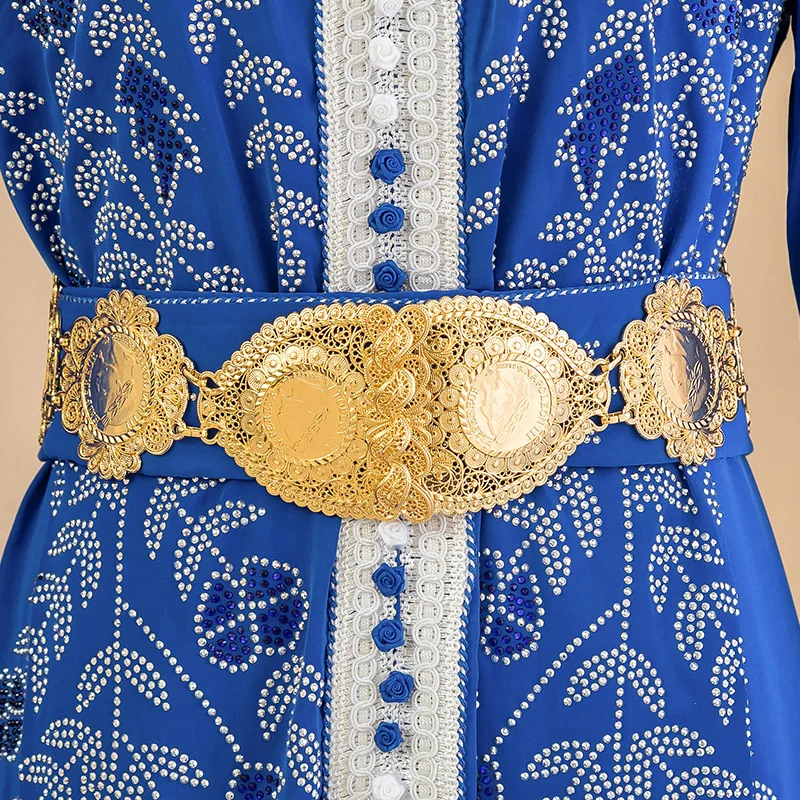 

Intricate Coin-Embellished Gold Waist Belt, Stunning Wedding Accessory For Ethnic Bridal Outfits & Traditional Ceremonies