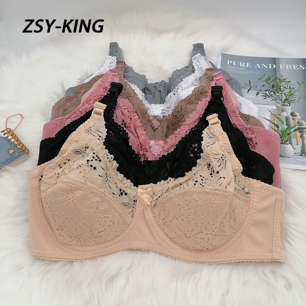 

Plus Size Lace Bras for Women Bralette Crop Top Underwear Female Sexy Lingerie Underwired Push Up Bh Comfy Cotton Brassiere C17