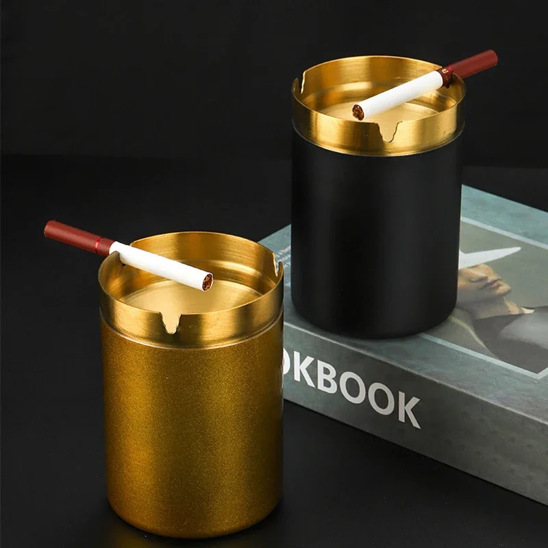 

Creative Car Ashtray Desktop Smokeless Ashtray Stainless Steel Detachable Tobacco Ash Container Smoking Accessories