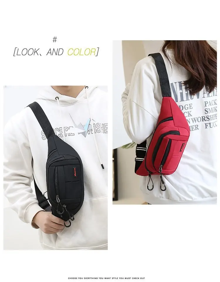 Borsa a tracolla singola da corsa, sportiva, fitness, a tracolla, per il tempo libero, moda, portaoggetti per cellulare, marsupio di grande capacità