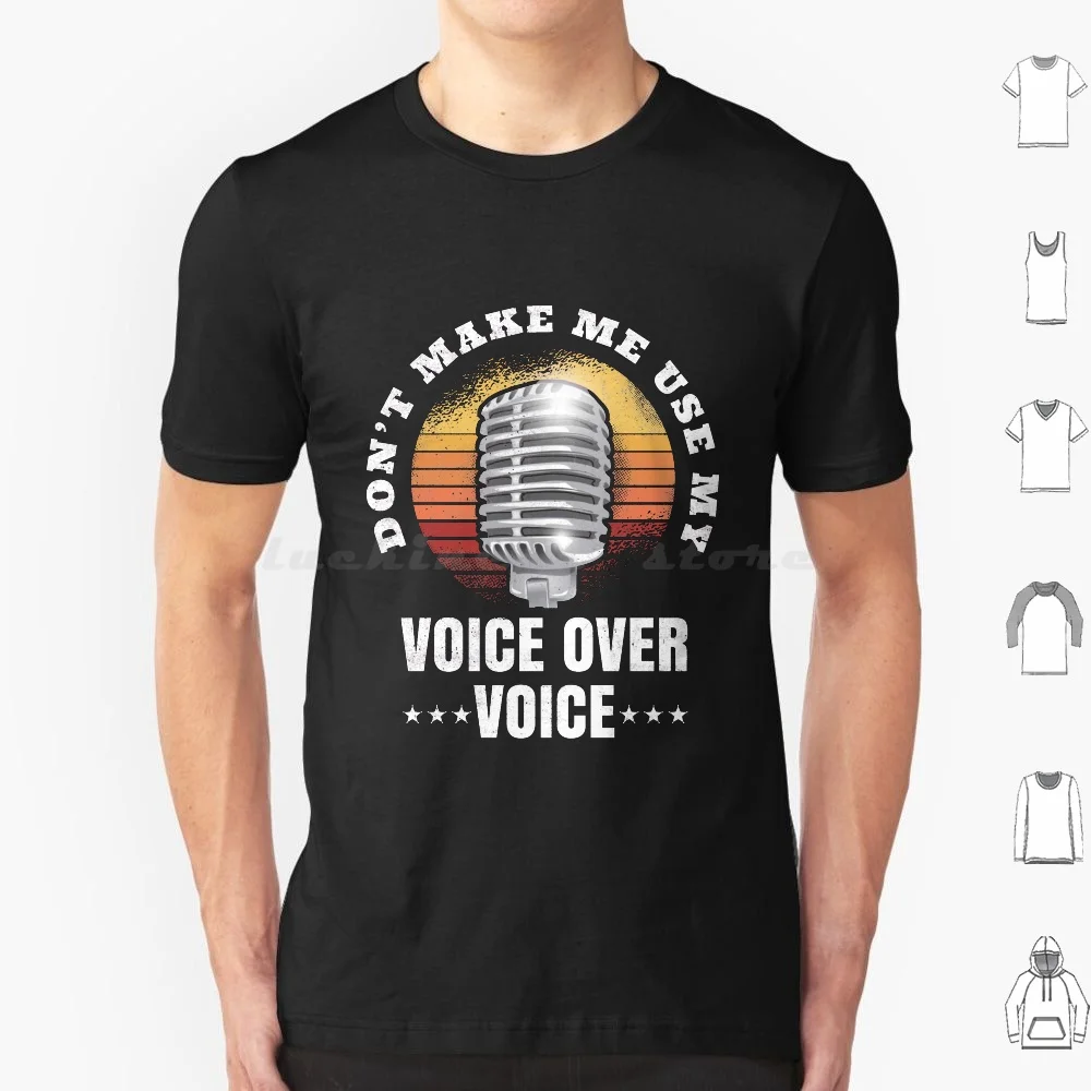 Voice Over Voice Actor Microphone Design T Shirt Big Size 100% Cotton Voice Over Voice Actor Synchronous Actor Job Sarcastic