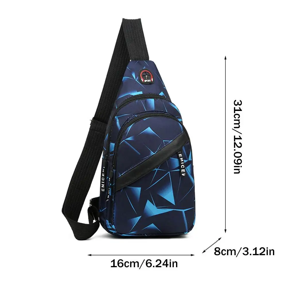 

Trendy Waterproof Chest Bag Portable Lightweight Sling Crossbody Bag Sports Multifunctional Outdoor Travel Shoulder Mini Bag Men