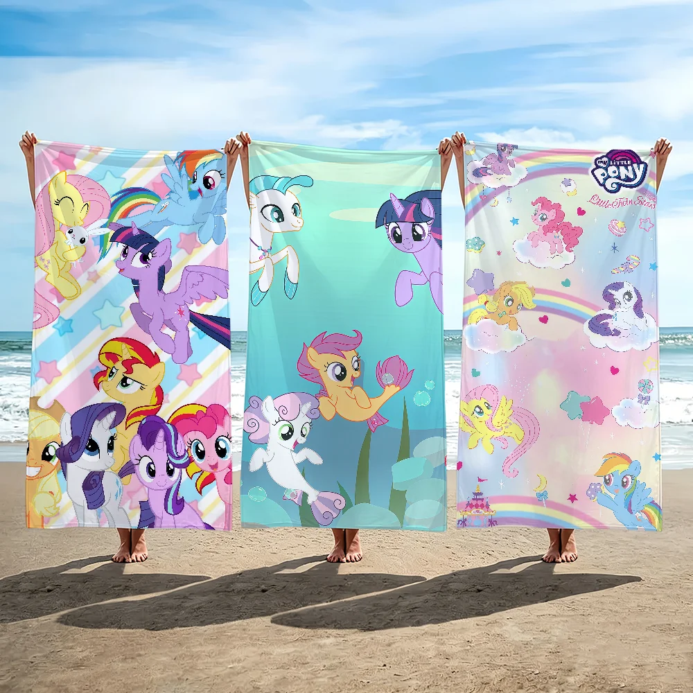 Cartoon My L-Little P-Pony Towel Beach Shower Bath Travel Lightweight Skin Friendly for Pool Camping Cruise Summer