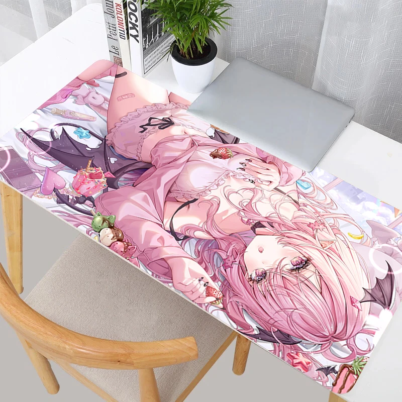Mouse Pad Office PC Kawaii Gamer Cabinet Mousepad Laptop Pink Anime Demon Girl Desk Mat 900x400 Sexy Gamer Cabinet Keyboard Rug