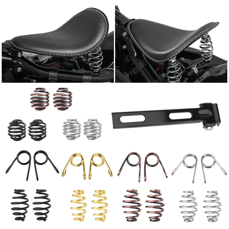 Motorcycle Solo Seats Spring Mount Kit Saddle Seat Springs For Harley Bobber Chopper Custom Sportster For Honda Yamaha