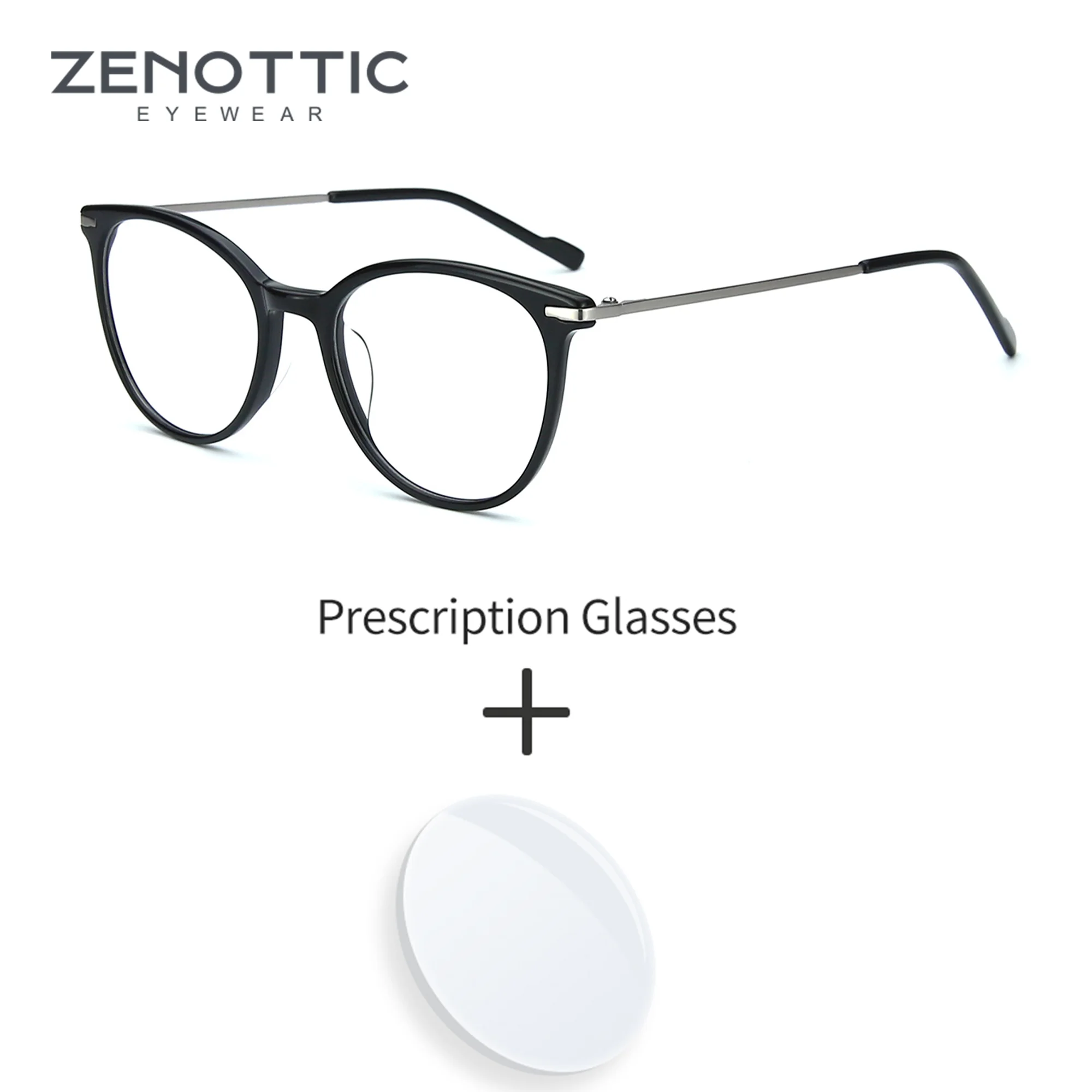 

ZENOTTIC Acetate Square Prescription Glasses Anti Blue Light/Photochromic/ Myopia/Hyperopia/Progressive Eyeglasses For Men Women