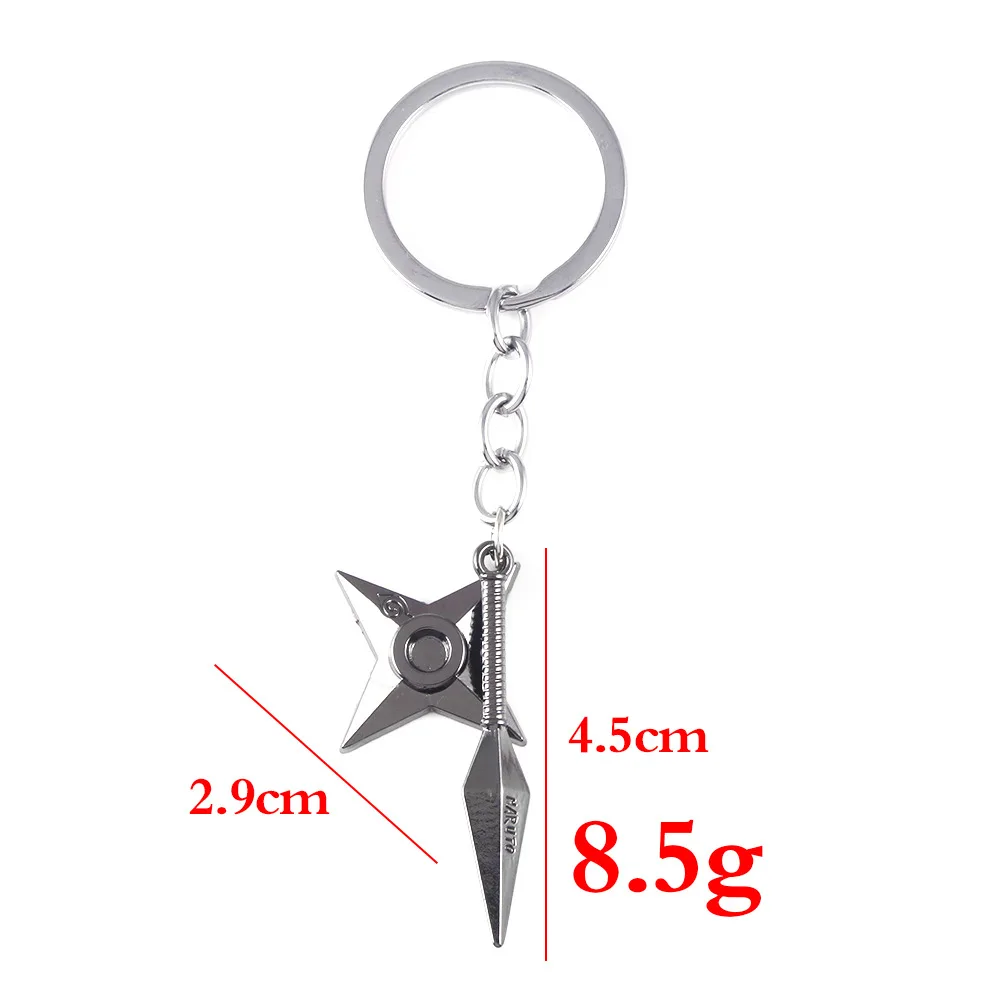 Anime Ninja Tools Keychain Anime Props Kunai Shuriken Metal Model Pendant Keychain For Women Men Fans Cosplay Jewelry Charm Gift view 5