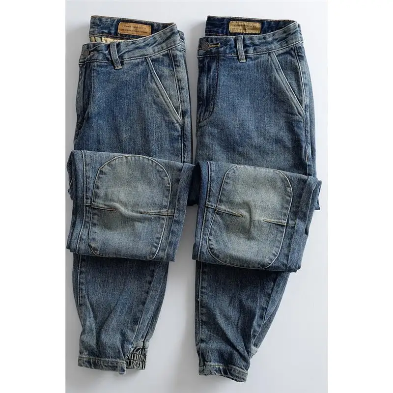 

Men's Casual Wear Jeans Trousers for Construction Workers Wear Resistant Loose Fit Long Pants Youth Faion Spring Autumn Winter