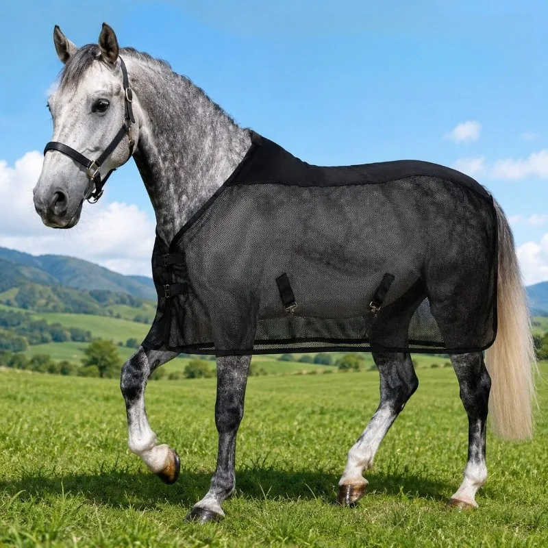 Adjustable Breathable Anti-Mosquito Horse Sheet Mesh Horse Blanket Spring and Autumn Horse Care Clothes Horse Gear