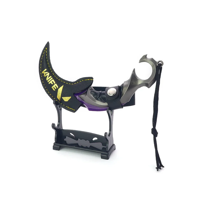 15CM Valorant Wapen Melee Reaver Karambit Model Metal Game Perifere Katana Samurai Zwaard Cosplay Ornamenten Gift Jongens Speelgoed