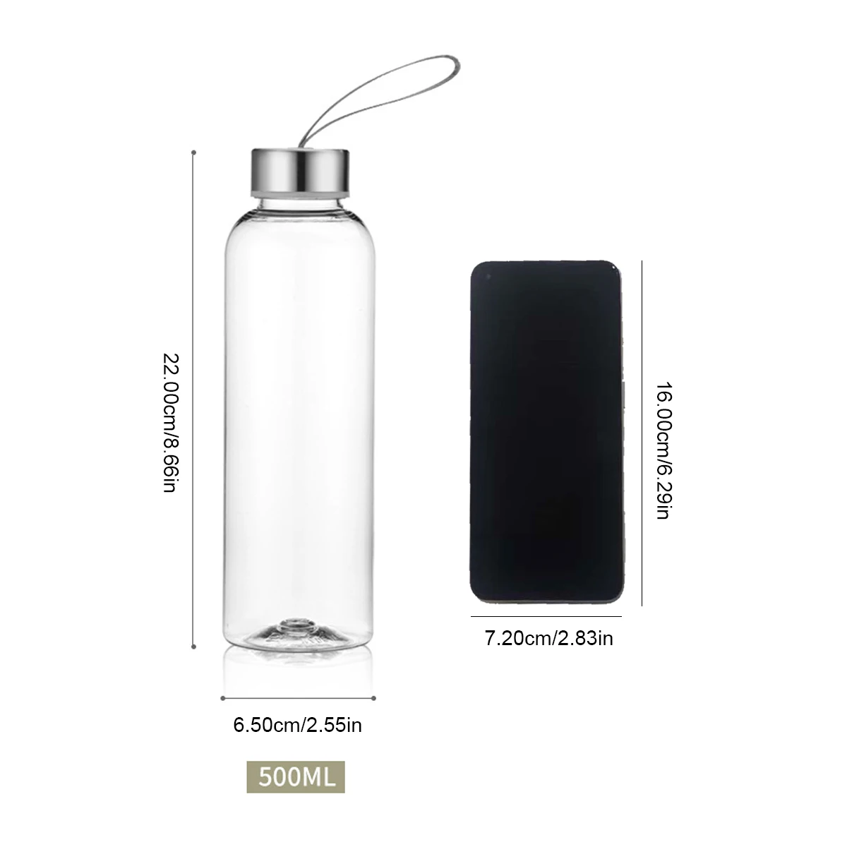 Personalized Custom Name Water Bottle Clear Plastic Cup with Lanyard for Camping Picnic Travel Sports Gift for Friends Family