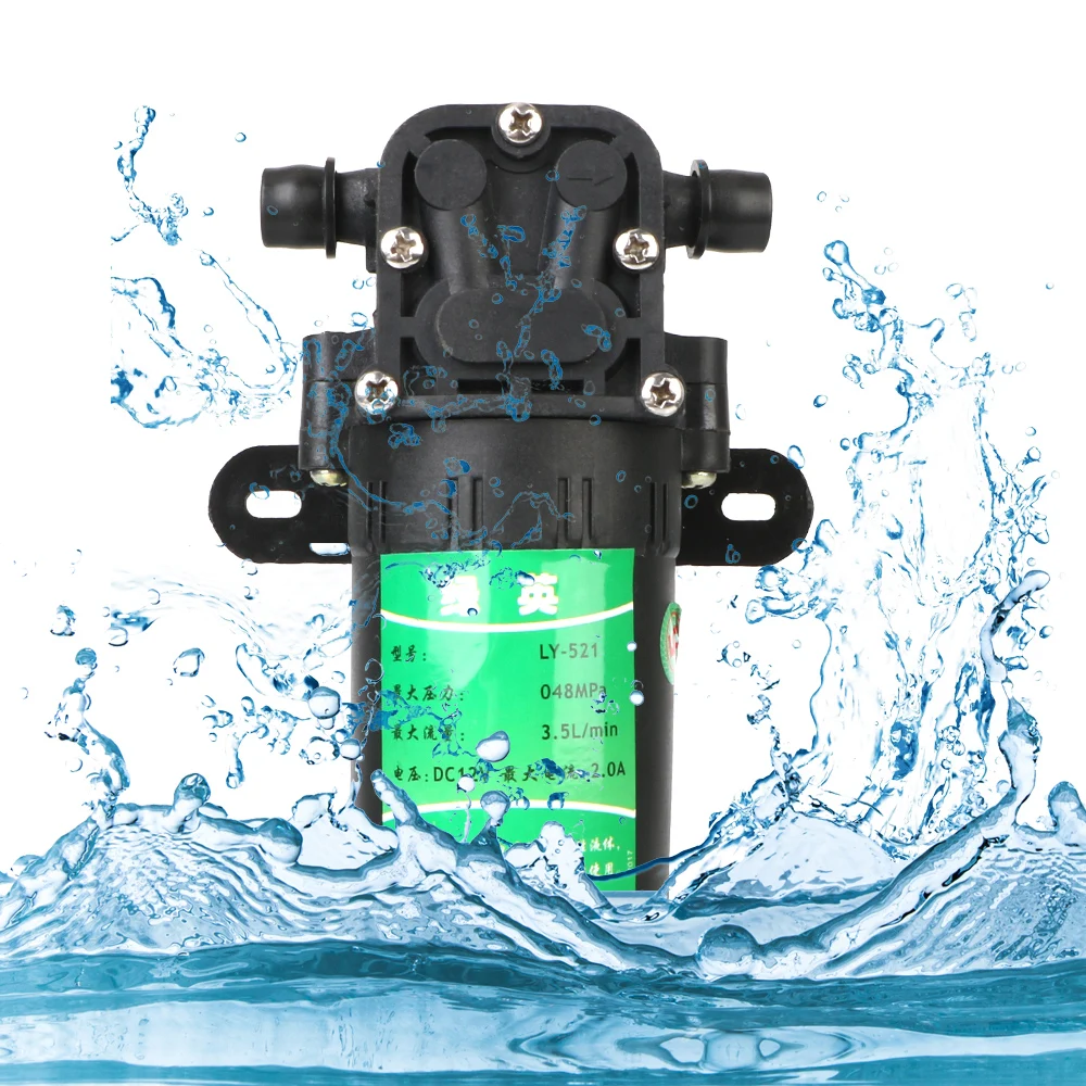 Agricultural Electric Water Pump Water Spray Car Wash 3.5L/min Micro High Pressure Diaphragm DC12V Sprayer Accessories