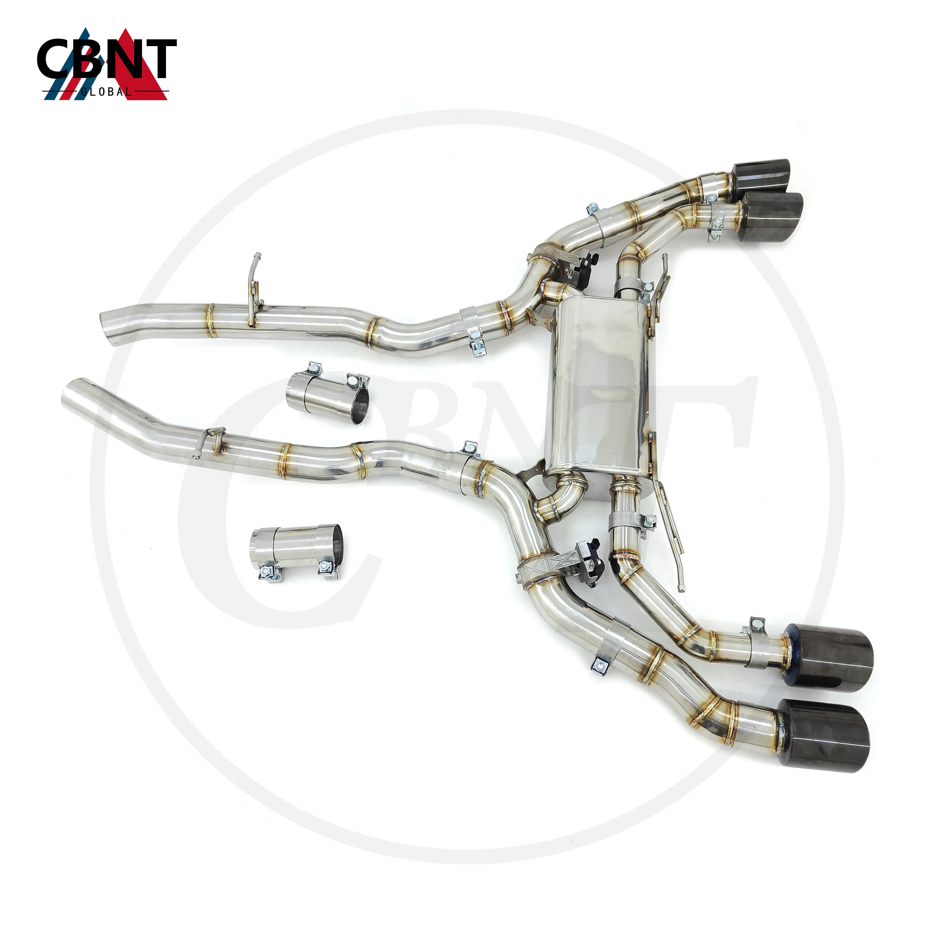 CBNT for BMW X3M F97 X4M F98 S58 3.0T Exhaust System Axle-back with Valve Muffler 304 Stainless Steel Performance Exhaust-pipe