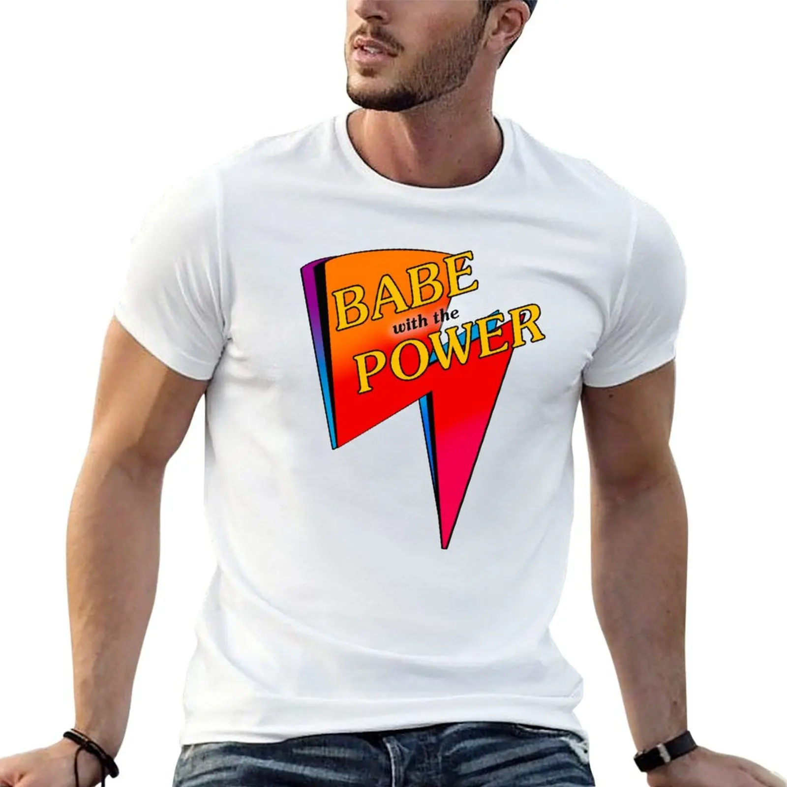 Babe With The Power T-Shirt Casual Pattern Print Tee Shirt