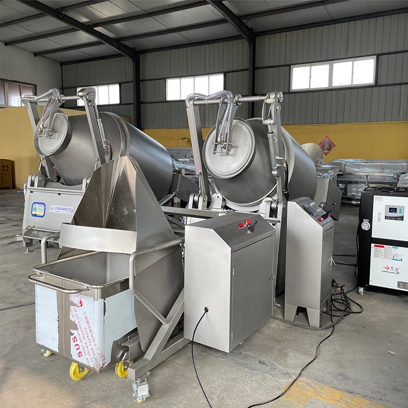 Przemysłowa maszyna do mieszania mięsa, hydrauliczny wakuowy tumbler do marynowania drobiu, owoców morza, do produkcji kiełbas, kurczaka, kaczki i przetwórstwa spożywczego.