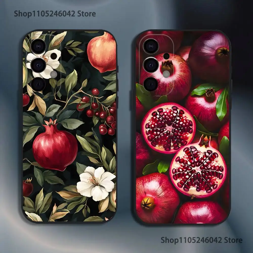 

Cute pomegranate Black Cover Phone Case For Samsung S26,S25,S24,S21,S22,S23,S30,Ultra,S20,Plus,Fe,Lite,5G
