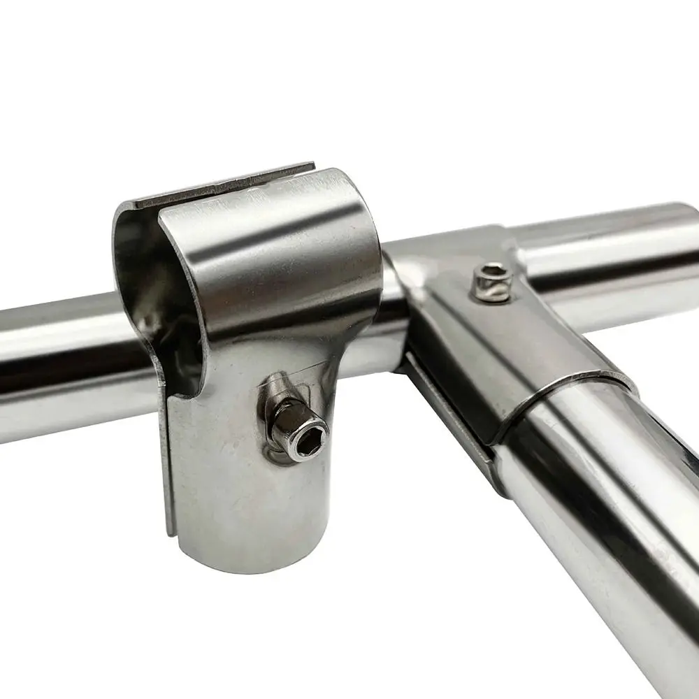 Rodada De Aço Inoxidável Móveis Hardware, Conector De Tubo, Roupas Display Rack, Rod Suporte, Pipe Joint, 1Pc