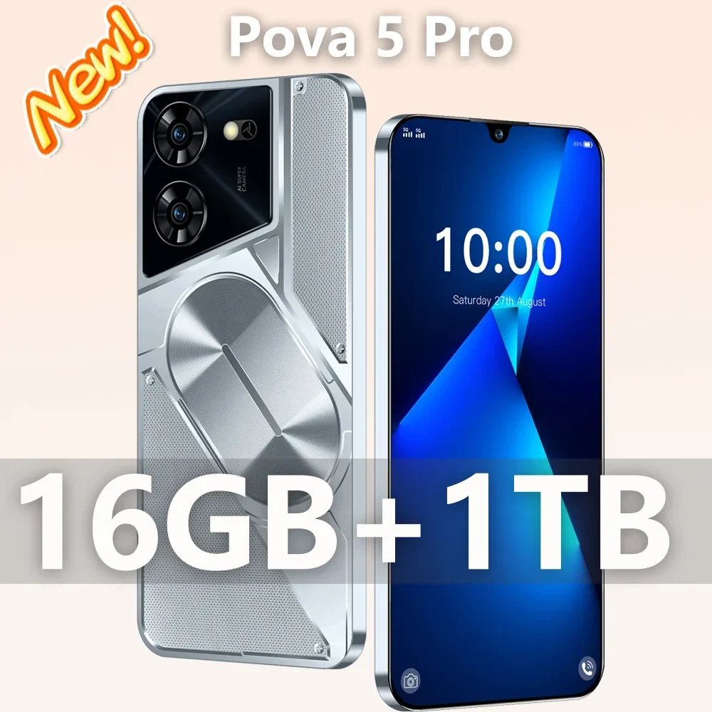 

Оригинальный смартфон Pova 5 Pro, глобальная версия, размер 9300, 16 ГБ + 1 ТБ, 6800 мАч, 50 + 108 МП, 4G/5G, мобильный телефон, Android, NFC