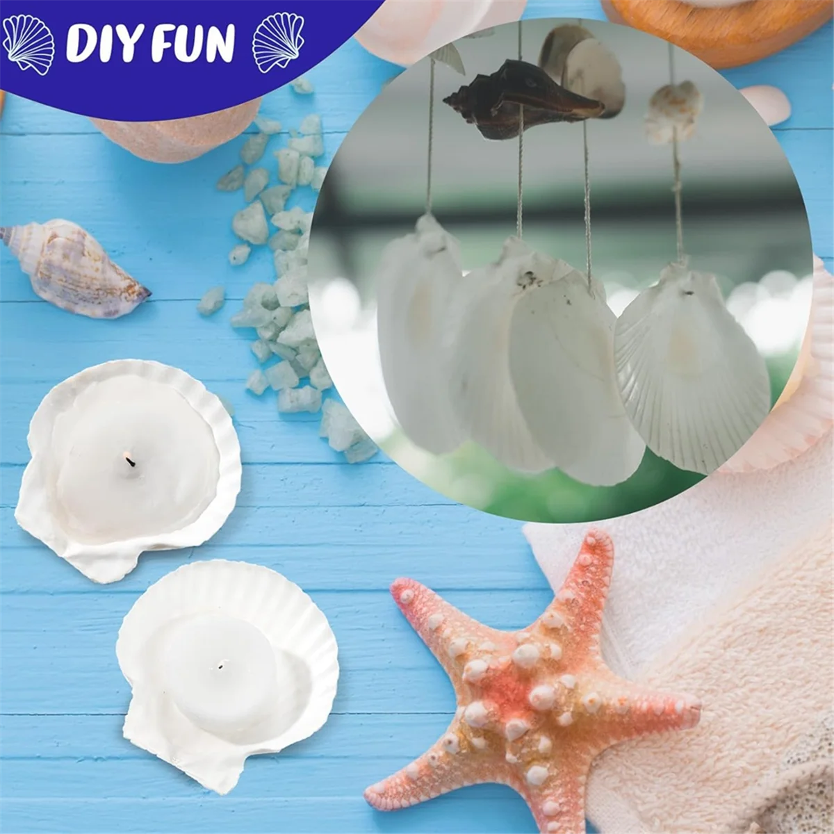 100 Pcs Sea Shell for Crafting Natural Large Scallop Shells White Oyster Shells Bulk for Decorating DIY Home Beach