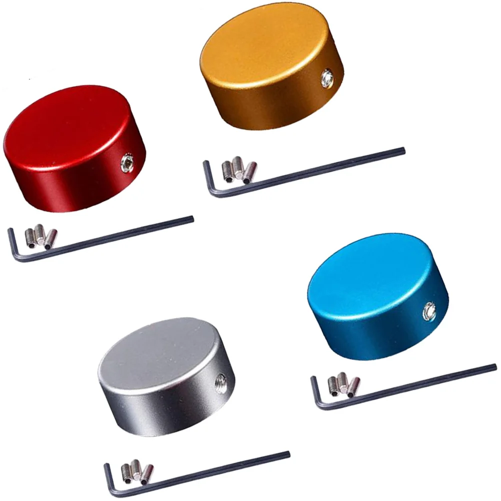 

3pcs Guitar Aluminium Alloy Footswitch Toppers For Effect Pedal Blue Gold Wine Red Silver Cap Screws 1