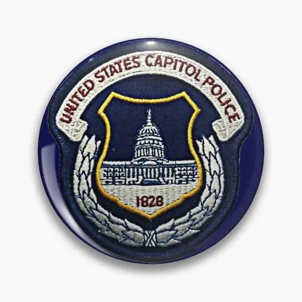 U S Capitol Police  Soft Button Pin Hat Lapel Pin Women Clothes Gift Funny Cartoon Brooch Collar Cute Decor Badge Creative