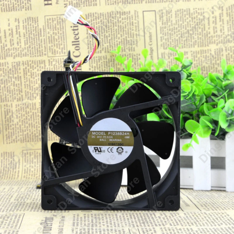 l 1PCS For AVC P1238B24H | 24V Inverter Industrial Computer Fan 120×120×38mm 12CM