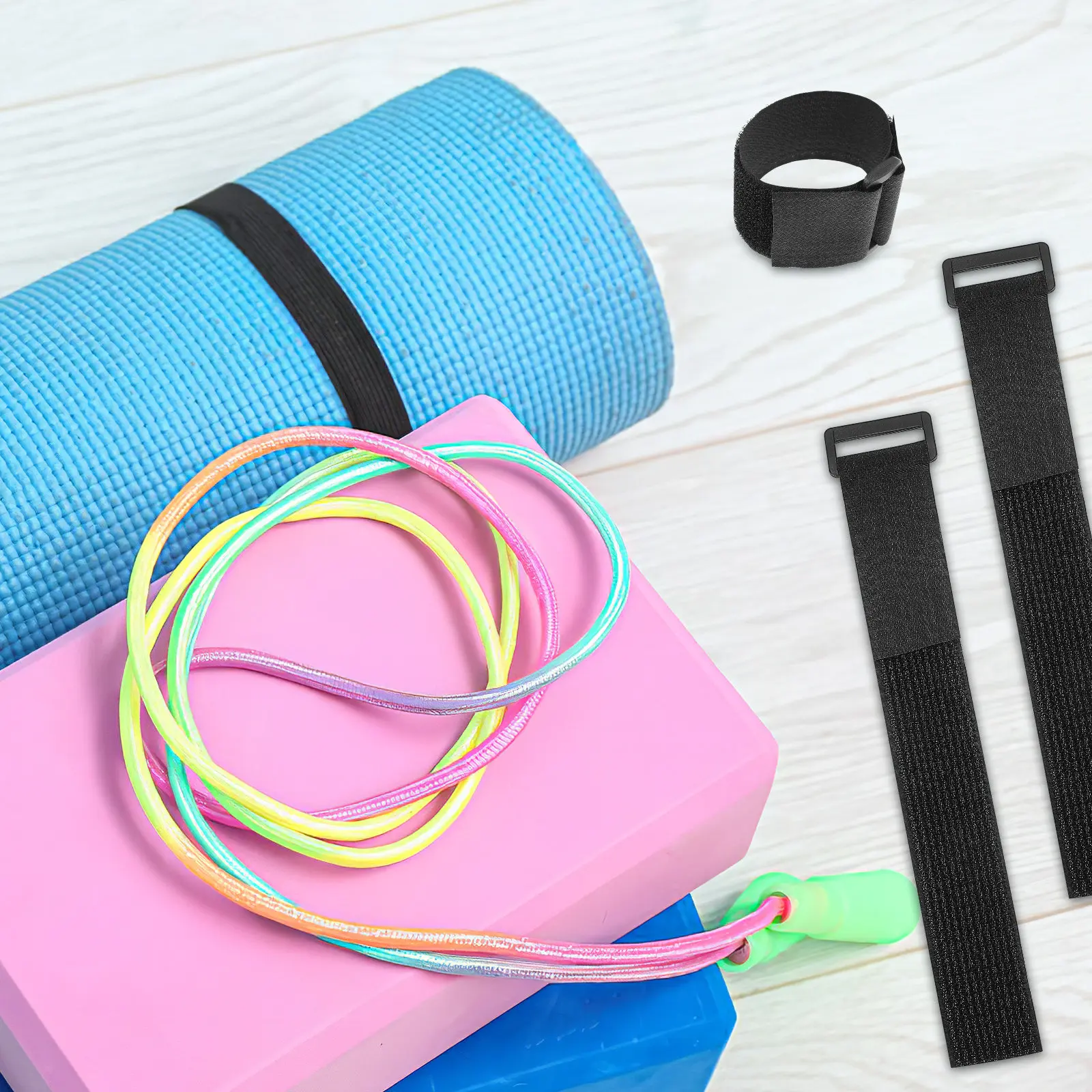 Hook and Loop Strap Cable Straps Reusable Self-Adhesive Cord Organizer Fastening Ties for Home Office Garage Wire Management